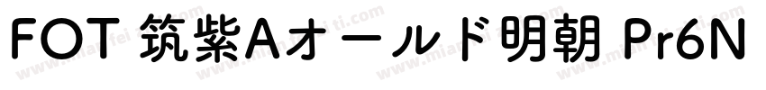 FOT 筑紫Aオールド明朝 Pr6N E Regular字体转换